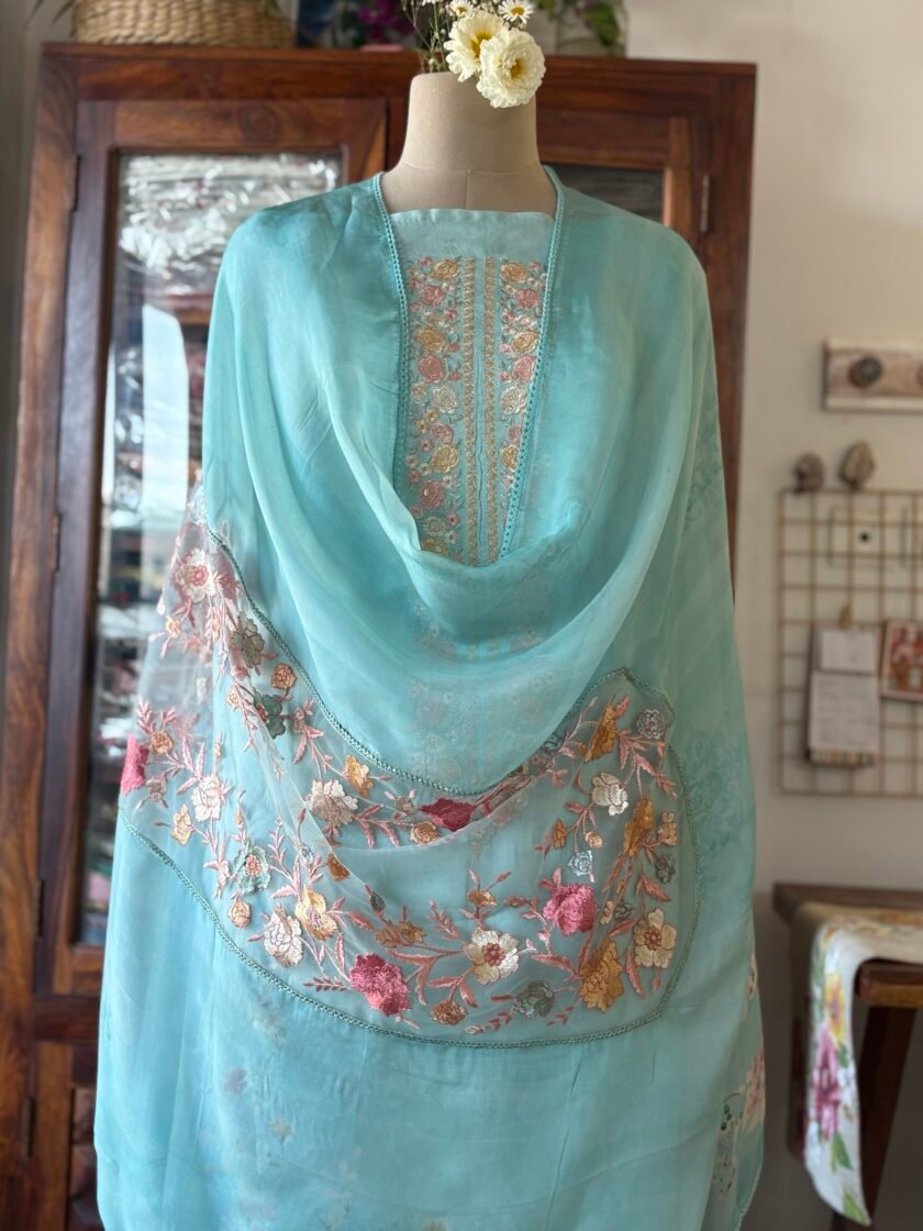 Breezy Pure Crepe Floral Salwars by Ikhtirah - Image 5