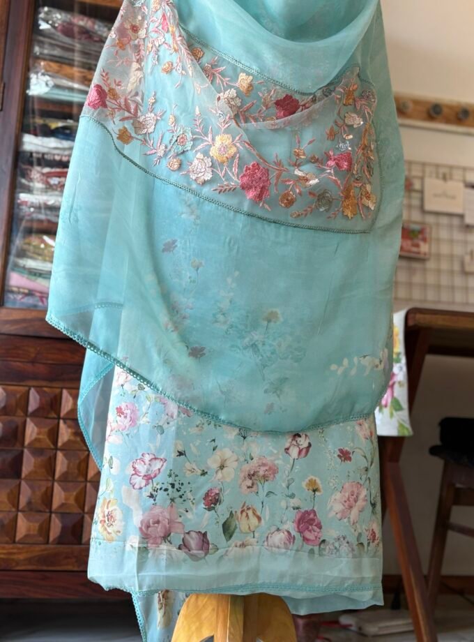 Breezy Pure Crepe Floral Salwars by Ikhtirah