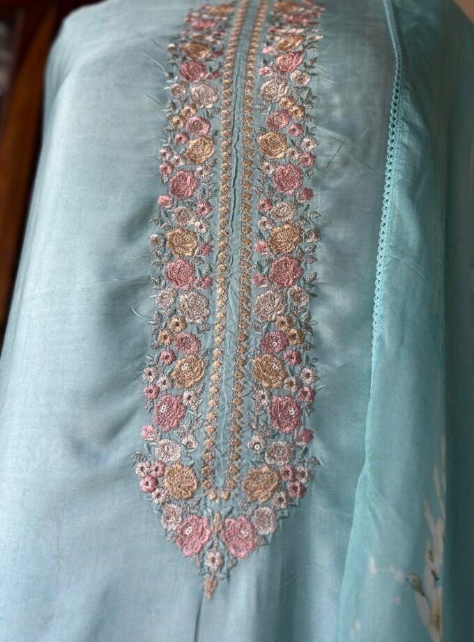 Breezy Pure Crepe Floral Salwars by Ikhtirah