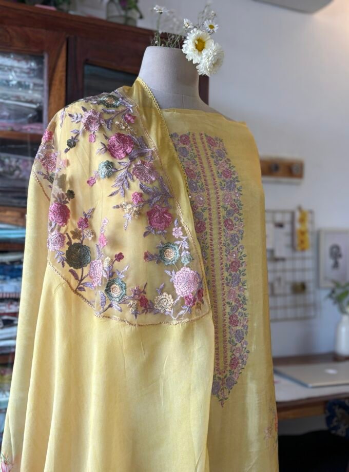 Breezy Pure Crepe Floral Salwars by Ikhtirah