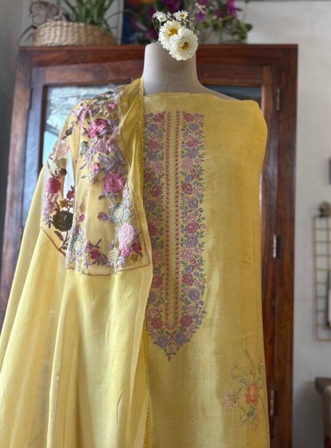 Breezy Pure Crepe Floral Salwars by Ikhtirah