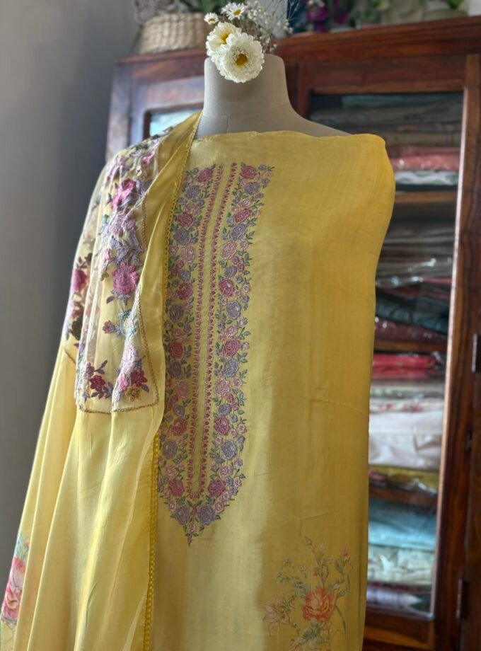 Breezy Pure Crepe Floral Salwars by Ikhtirah