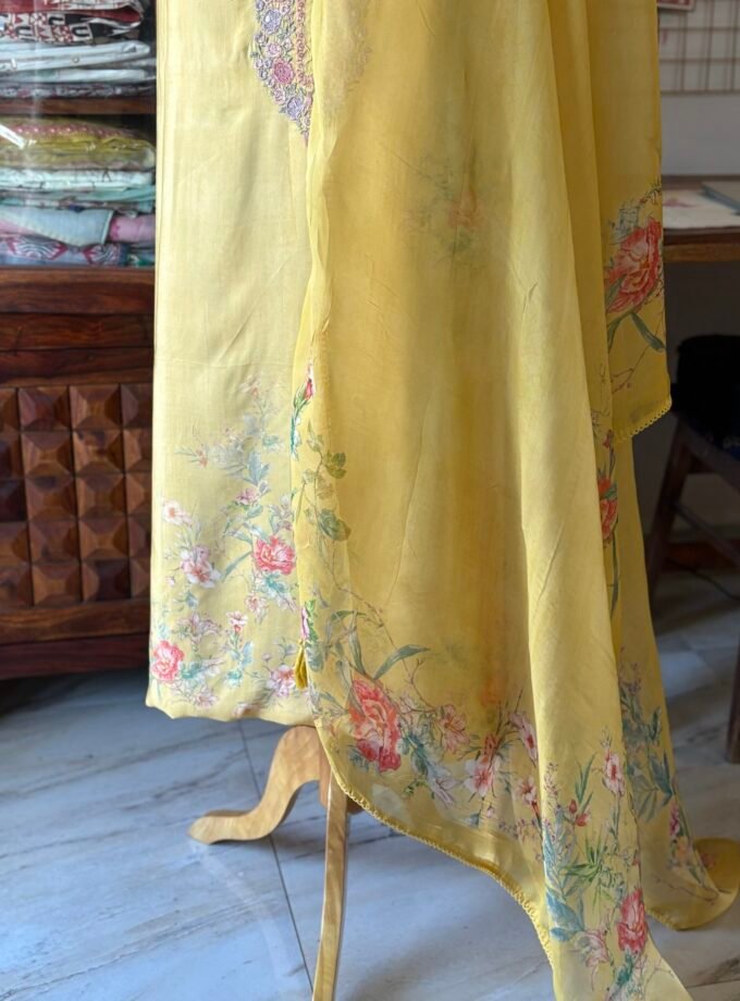 Breezy Pure Crepe Floral Salwars by Ikhtirah