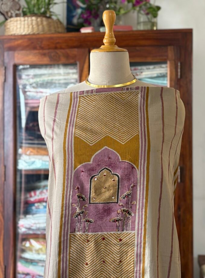 Hand Highlighted Pure Cotton Hand-blocked Salwars by Ikhtirah