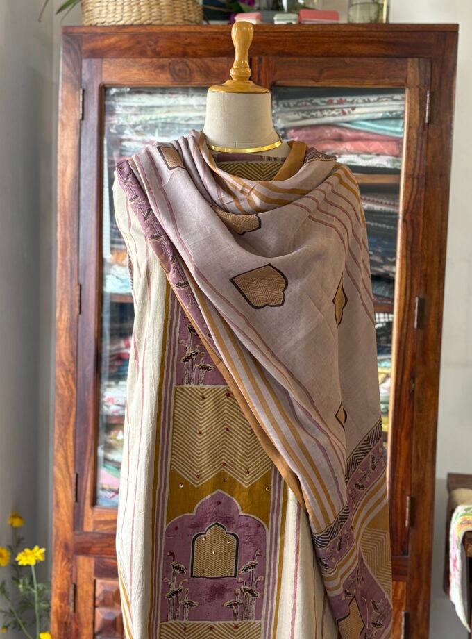 Hand Highlighted Pure Cotton Hand-blocked Salwars by Ikhtirah