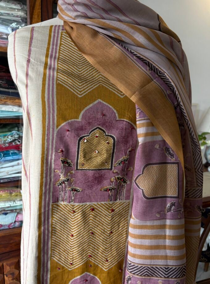 Hand Highlighted Pure Cotton Hand-blocked Salwars by Ikhtirah