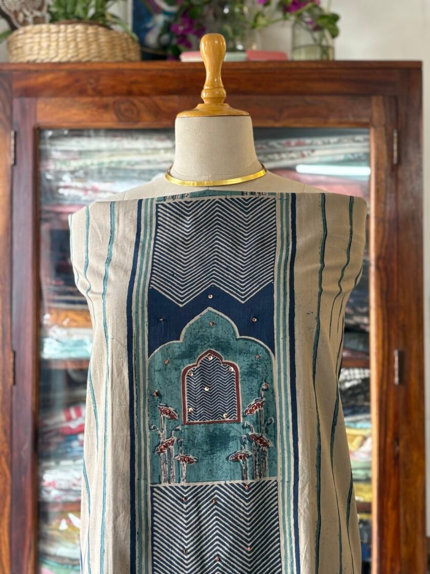 Hand Highlighted Pure Cotton Hand-blocked Salwars by Ikhtirah - Image 4