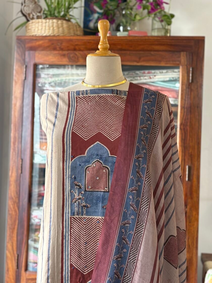 Hand Highlighted Pure Cotton Hand-blocked Salwars by Ikhtirah