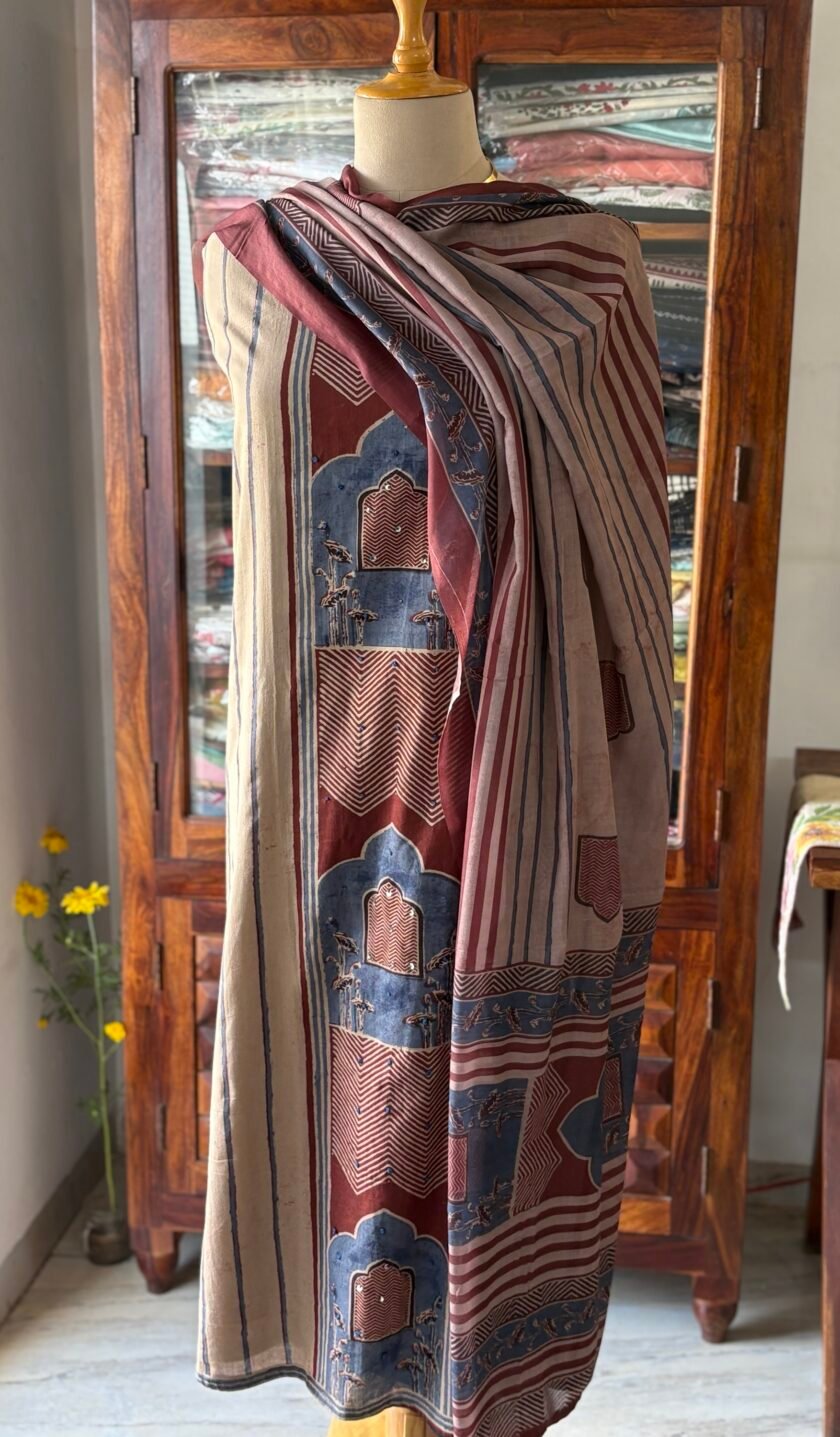 Hand Highlighted Pure Cotton Hand-blocked Salwars by Ikhtirah - Image 6