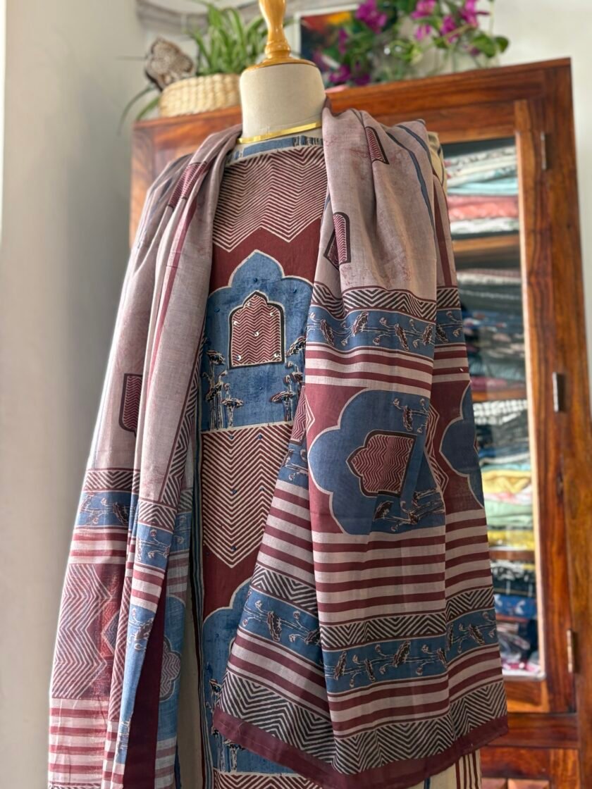 Hand Highlighted Pure Cotton Hand-blocked Salwars by Ikhtirah - Image 2