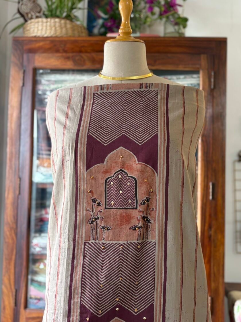 Hand Highlighted Pure Cotton Hand-blocked Salwars by Ikhtirah - Image 4