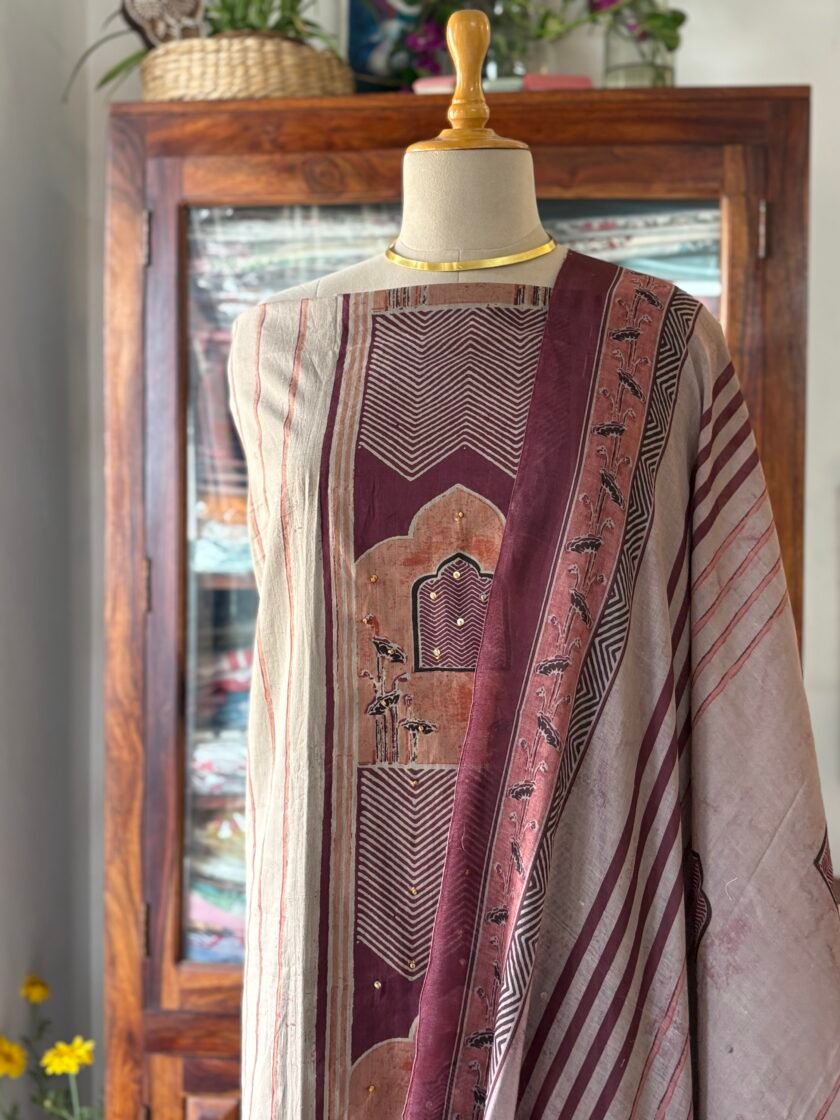 Hand Highlighted Pure Cotton Hand-blocked Salwars by Ikhtirah