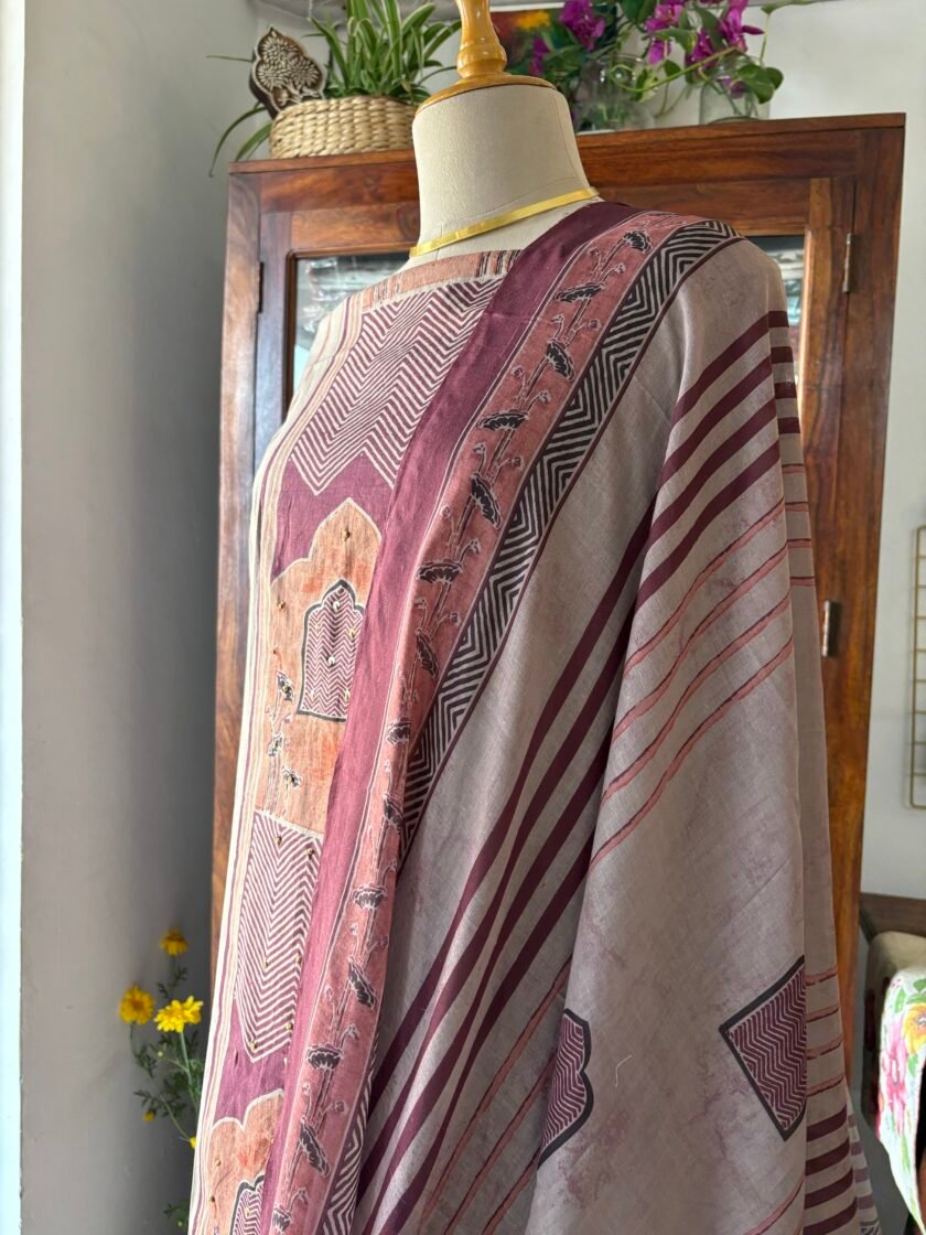 Hand Highlighted Pure Cotton Hand-blocked Salwars by Ikhtirah - Image 2
