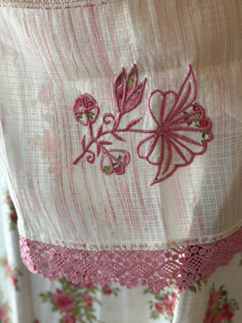 Appliqué worked Pure Soft Khadi Cotton with lace detailed Salwars by Ikhtirah - Image 7