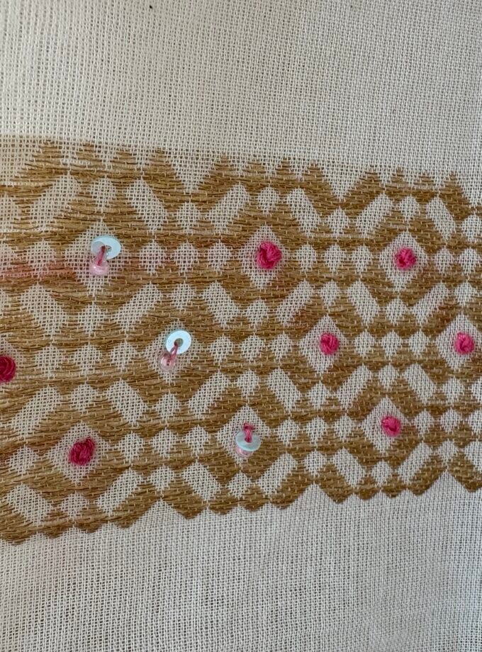 Pure Woven Organic Cotton with hand highlights Salwar by Ikhtirah