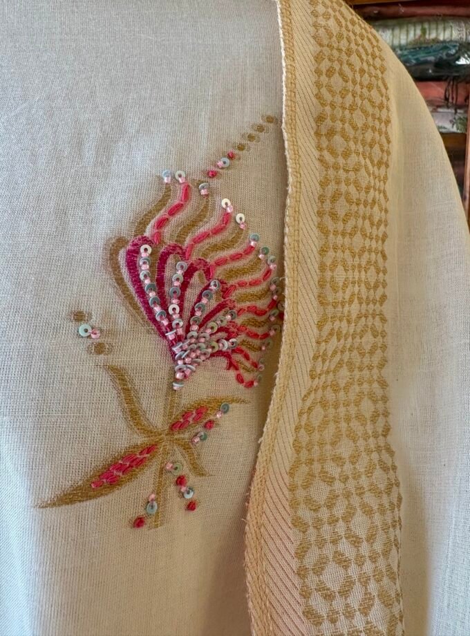 Pure Woven Organic Cotton with hand highlights Salwar by Ikhtirah