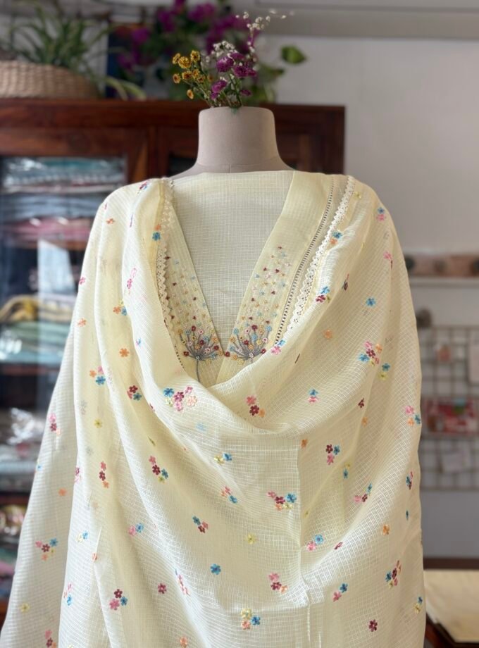 Pearl Embroidered Kota Silk Salwars by Ikhtirah