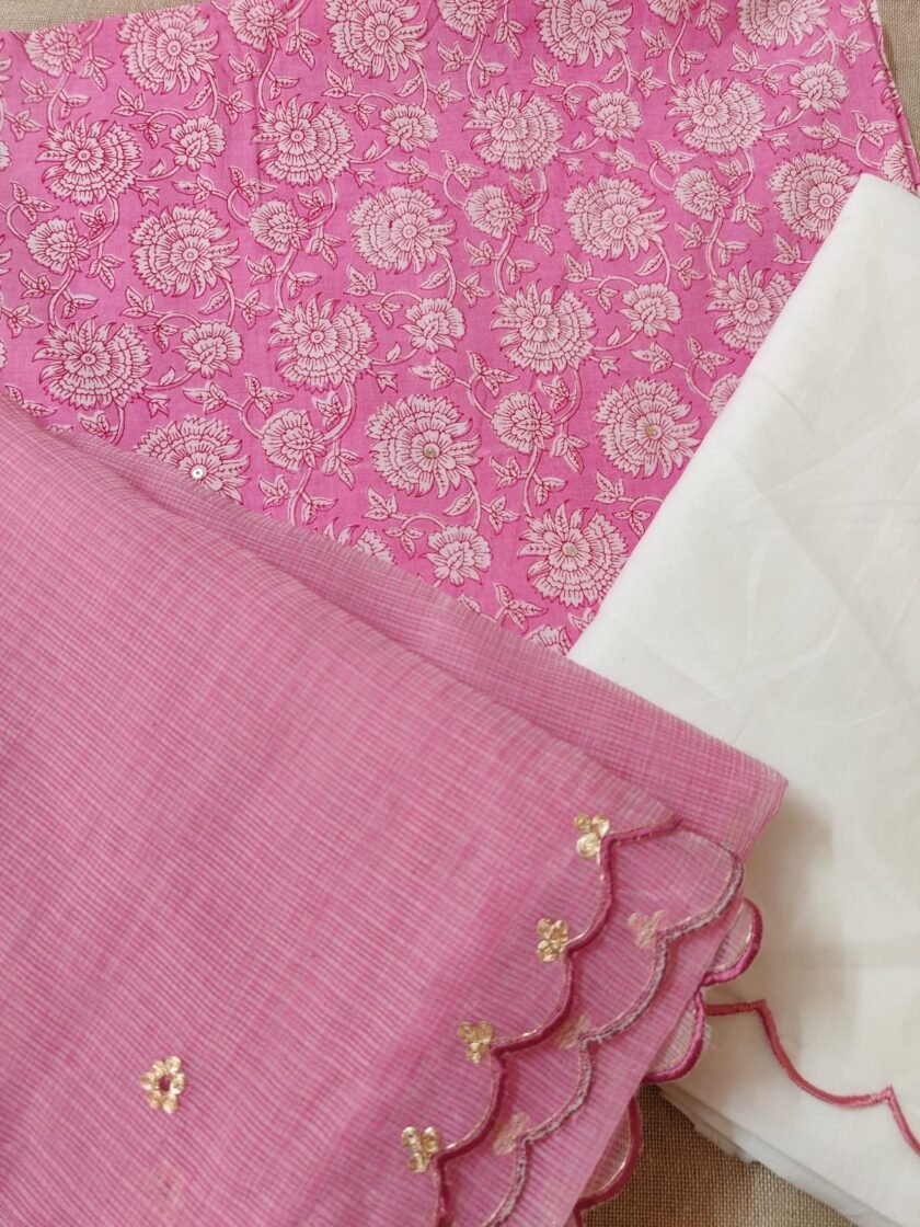 Kalaa :  Pure Cotton - Kota handworked Set by Ikhtirah - Image 3