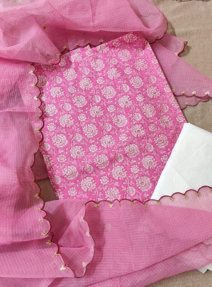 Kalaa :  Pure Cotton - Kota handworked Set by Ikhtirah