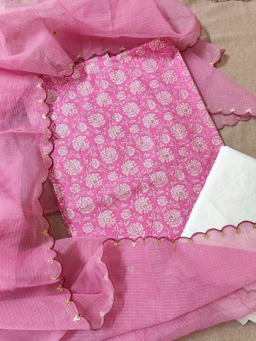 Kalaa :  Pure Cotton - Kota handworked Set by Ikhtirah