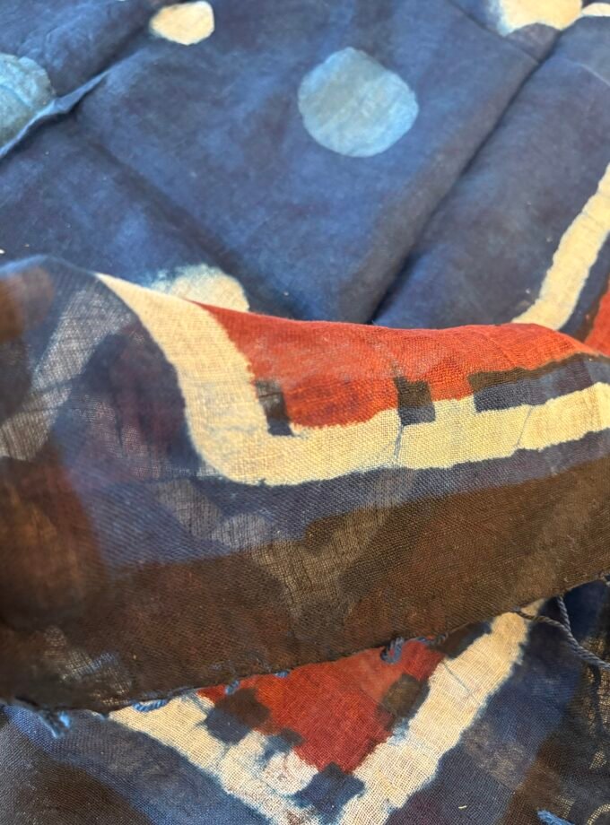 Kalaa : Natural Dye HandBlock Pure Cotton - Pure Linen Kurta Dupatta by Ikhtirah