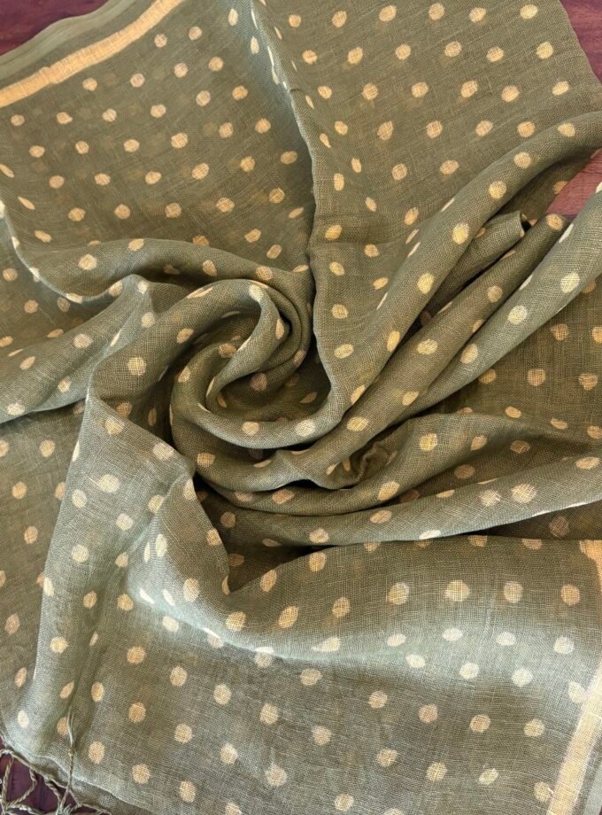 Kalaa : Natural Dye HandBlock Pure Cotton - Pure Linen Kurta Dupatta by Ikhtirah