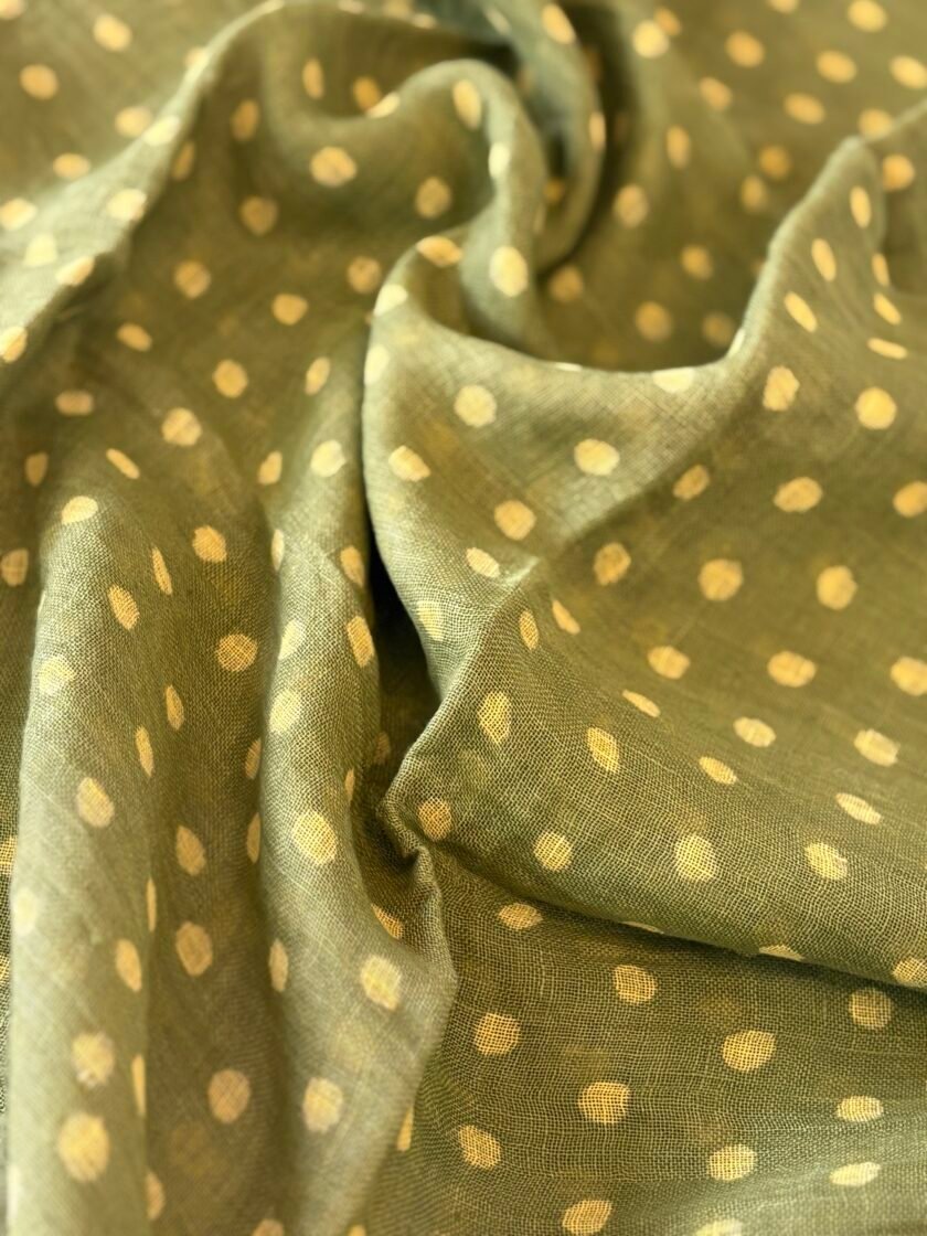 Kalaa :  Natural Dye HandBlock Pure Cotton - Pure Linen Kurta Dupatta by Ikhtirah - Image 3