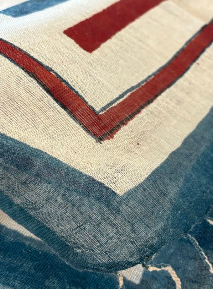 Kalaa : Natural Dye HandBlock Pure Cotton - Pure Linen Kurta Dupatta by Ikhtirah