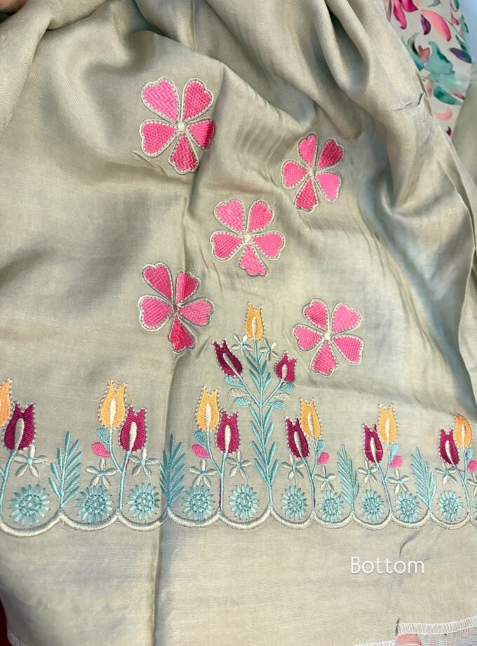 Soft Floral Burberry Cotton Salwar Set by Ikhtirah