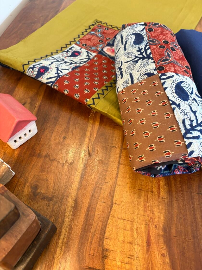 Kalaa :  Pure Jaam Cotton Satin - Handcrafted Patchwork Salwar Set by Ikhtirah - Image 7