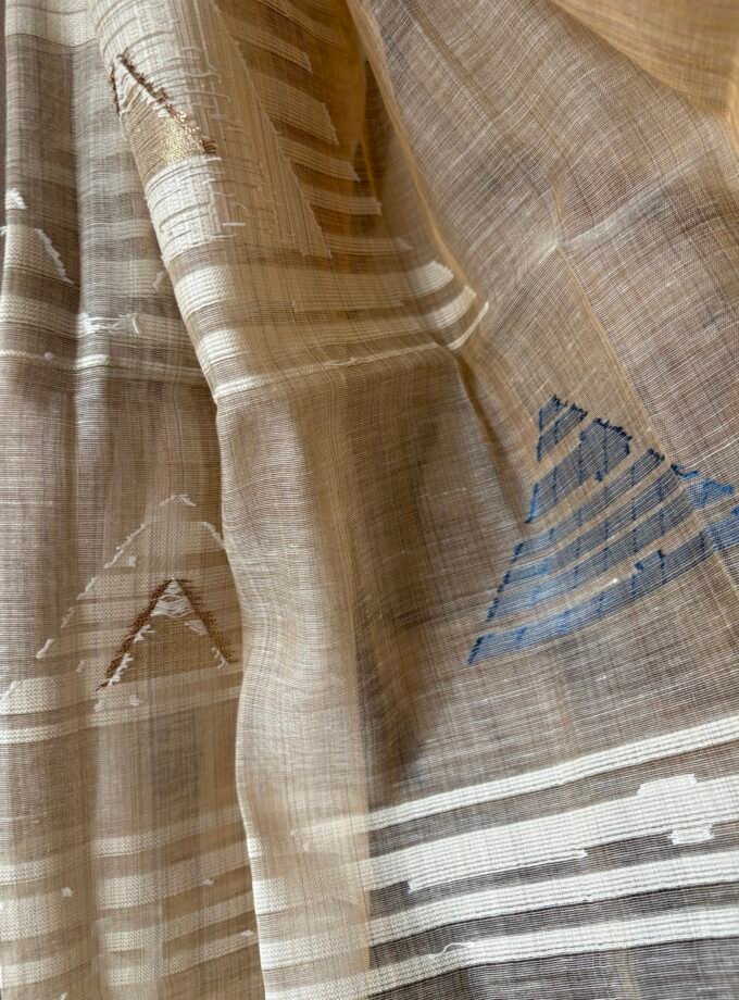 Embroidered Chanderi Cotton Jaamdani Salwar Set by Ikhtirah