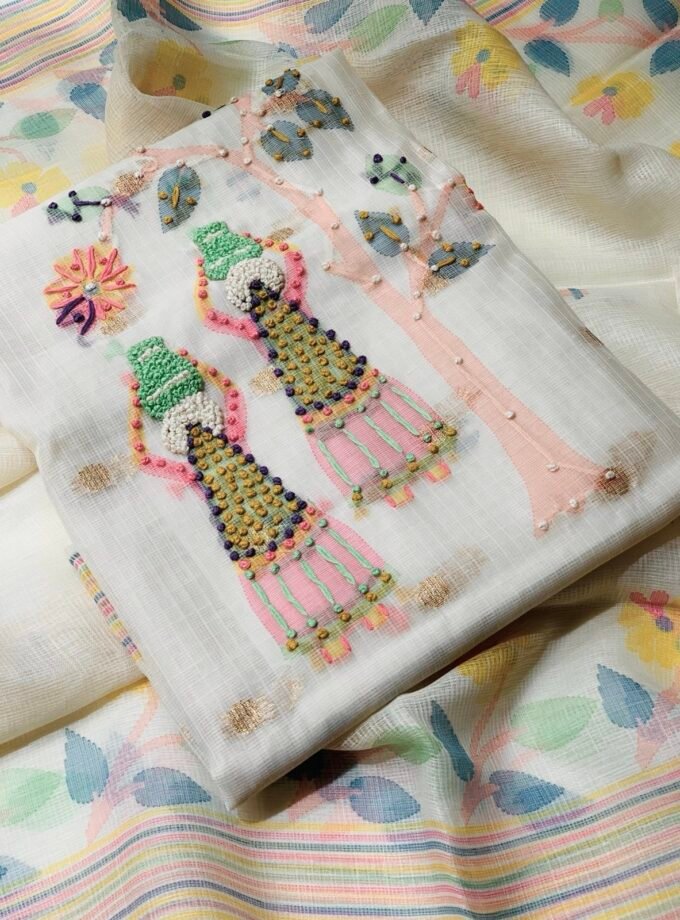 Hand Embroidered Kota Salwar by Ikhtirah