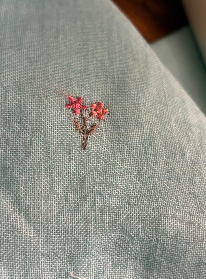 Pichwai Embroidered Pure Linen by Linen Salwar Set by Ikhtirah