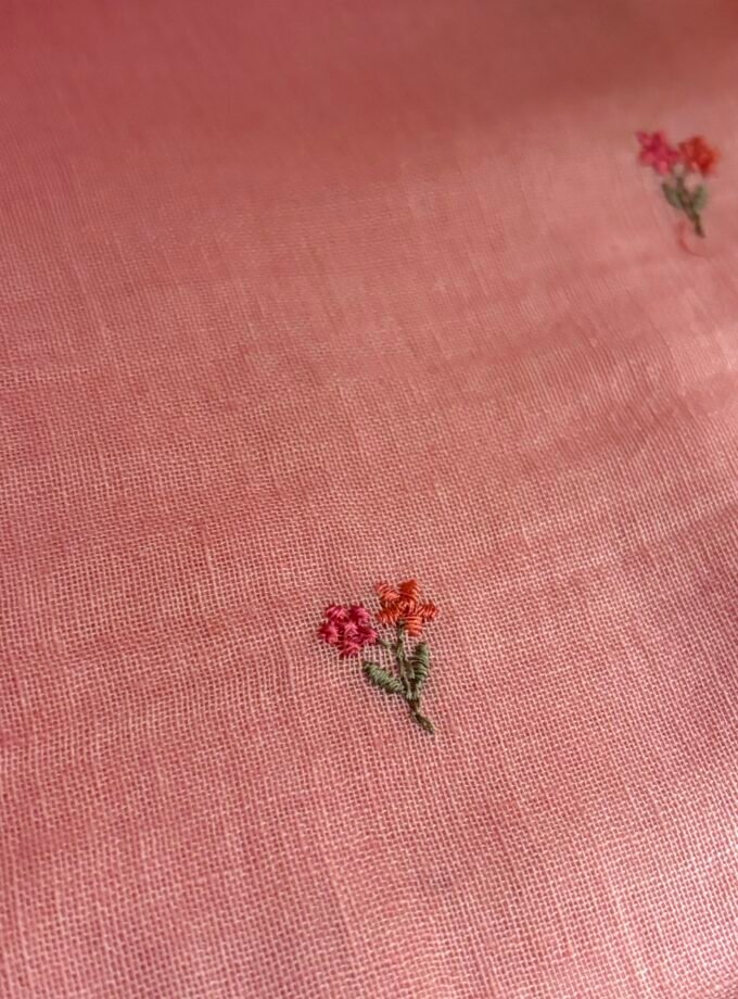 Pichwai Embroidered Pure Linen by Linen Salwar Set by Ikhtirah