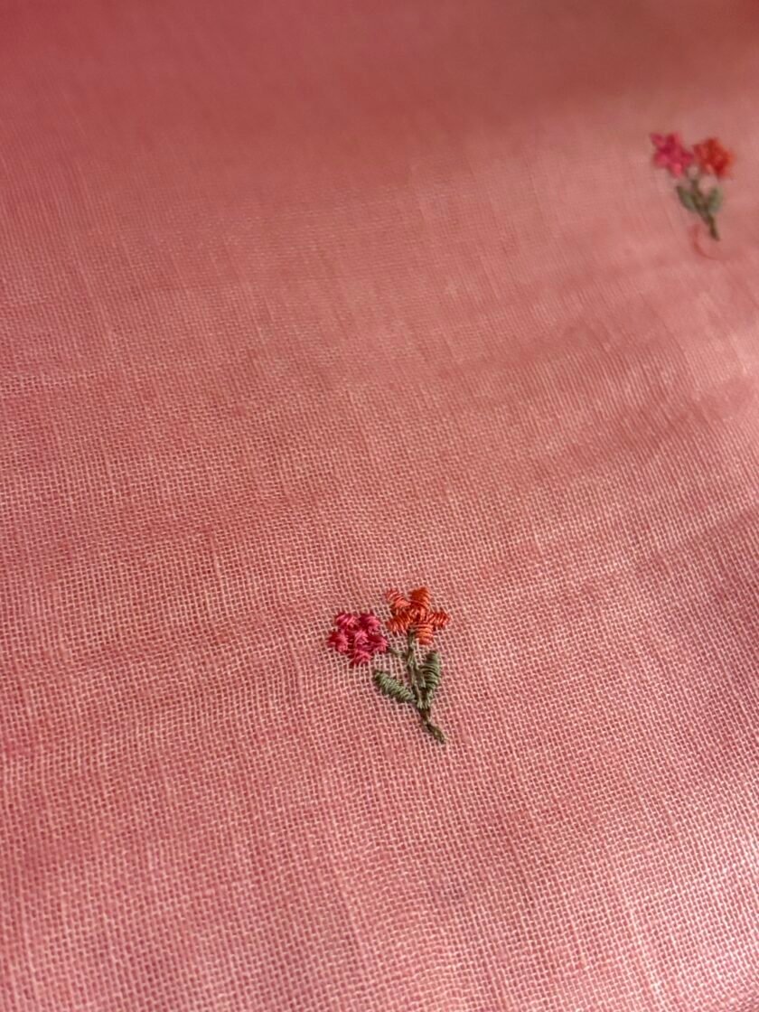 Pichwai Embroidered Pure Linen by Linen Salwar Set by Ikhtirah - Image 4