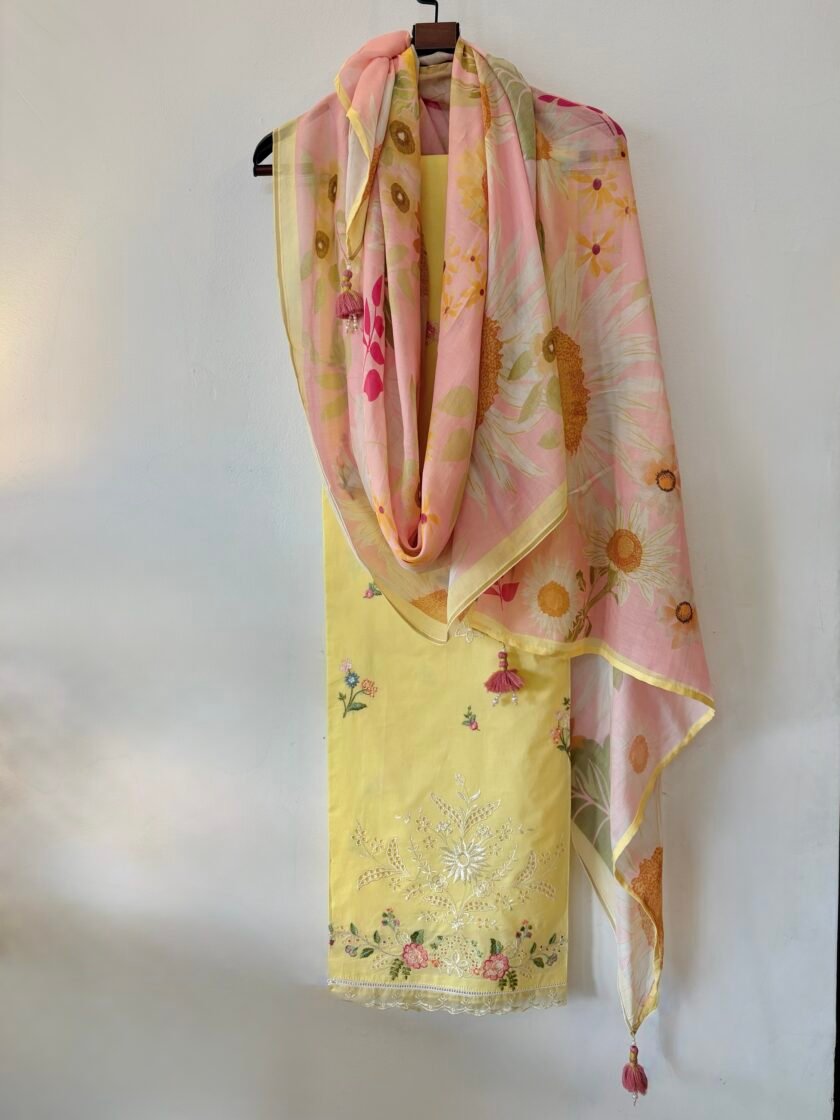 Embroidered Pure Cotton Designer Salwars by Ikhtirah