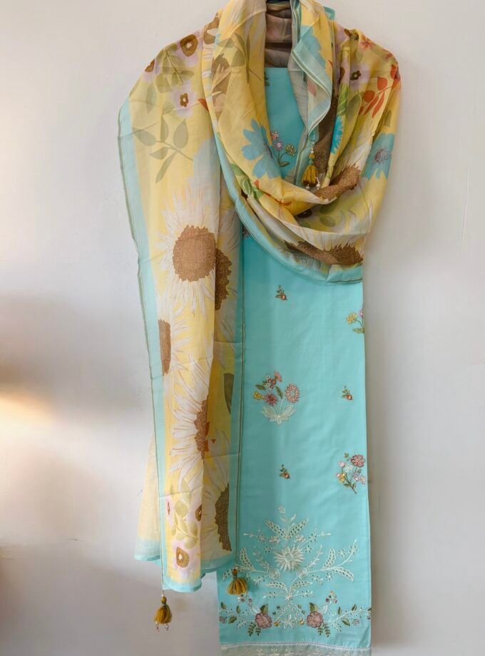 Embroidered Pure Cotton Designer Salwars by Ikhtirah