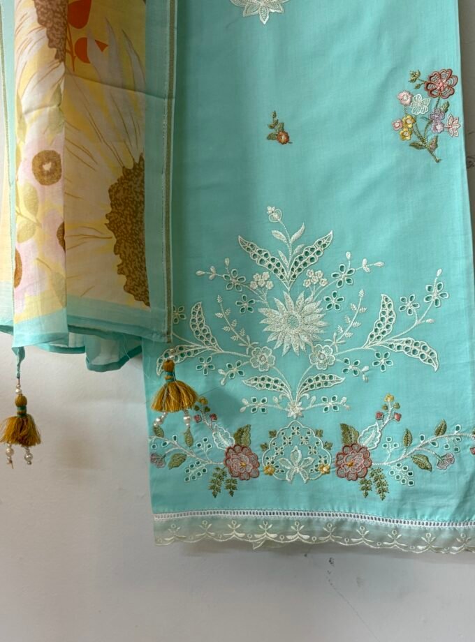 Embroidered Pure Cotton Designer Salwars by Ikhtirah