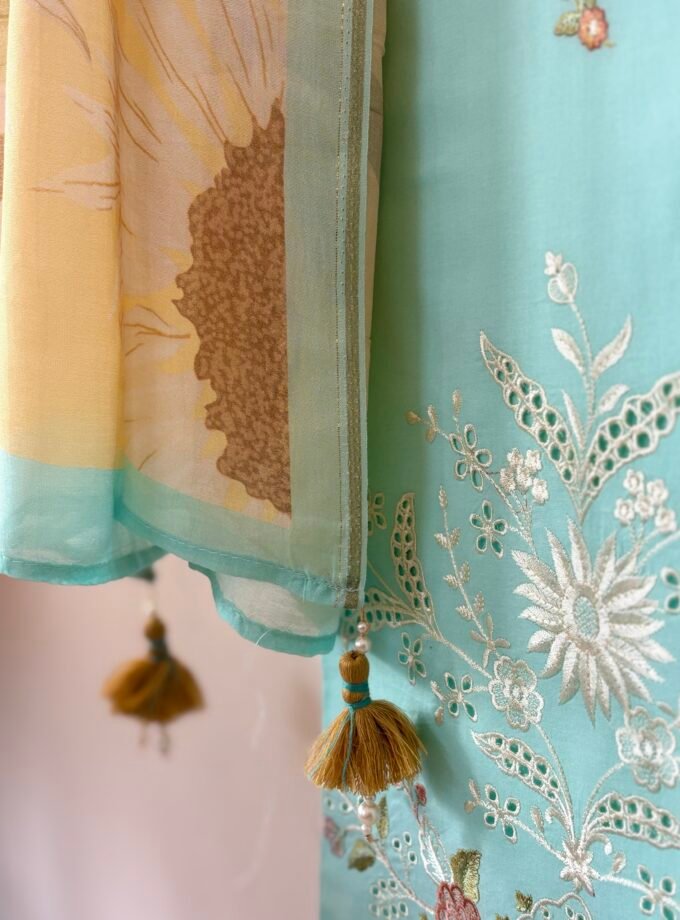 Embroidered Pure Cotton Designer Salwars by Ikhtirah