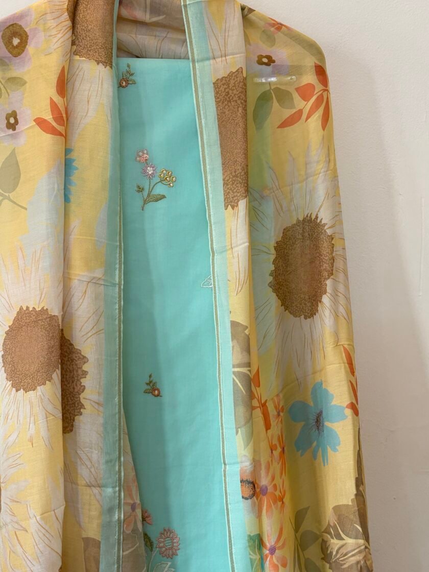 Embroidered Pure Cotton Designer Salwars by Ikhtirah - Image 8
