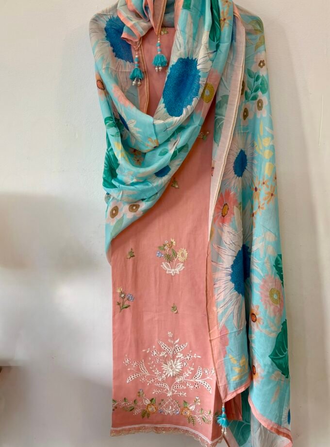 Embroidered Pure Cotton Designer Salwars by Ikhtirah
