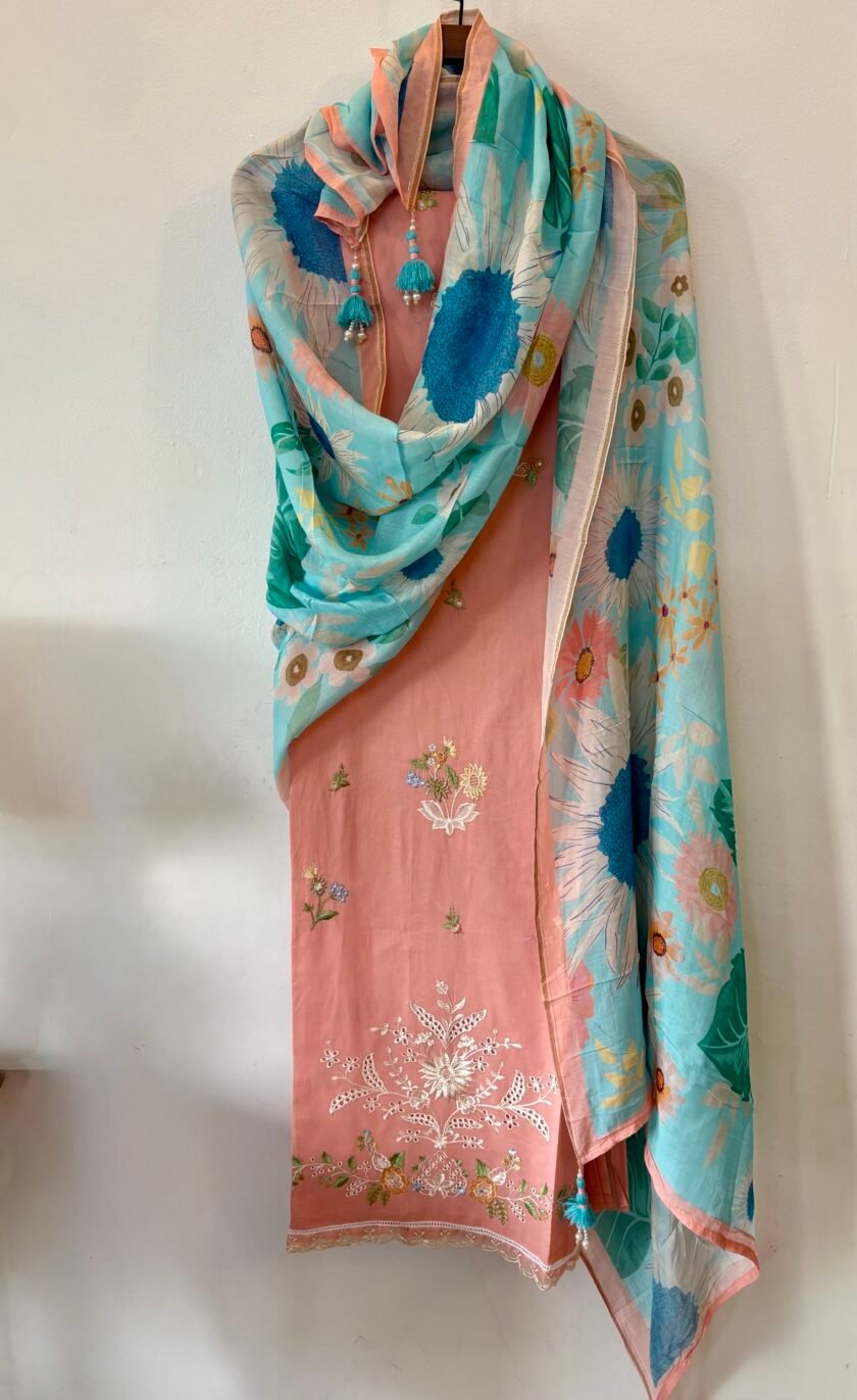 Embroidered Pure Cotton Designer Salwars by Ikhtirah