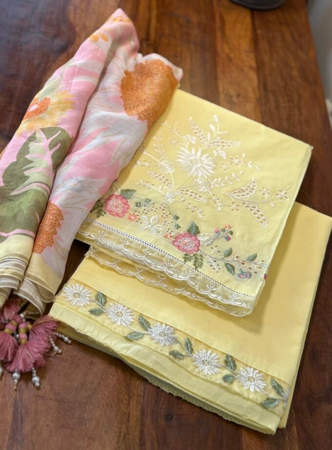 Embroidered Pure Cotton Designer Salwars by Ikhtirah