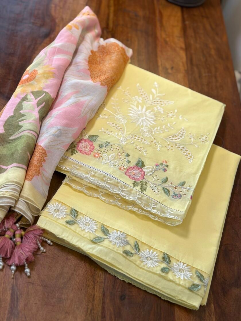 Embroidered Pure Cotton Designer Salwars by Ikhtirah - Image 8