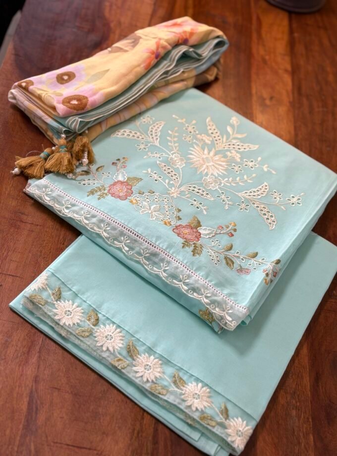 Embroidered Pure Cotton Designer Salwars by Ikhtirah