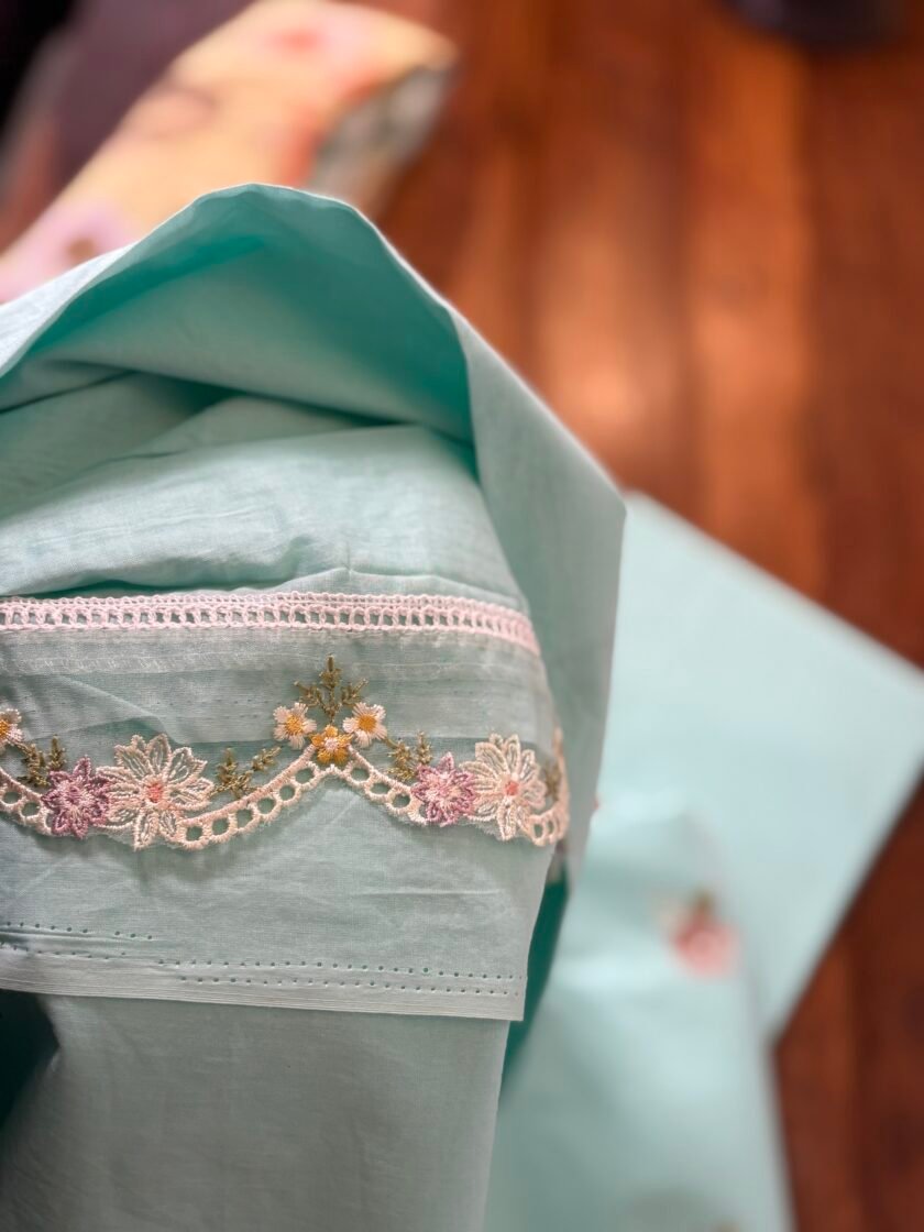 Embroidered Pure Cotton Designer Salwars by Ikhtirah - Image 6