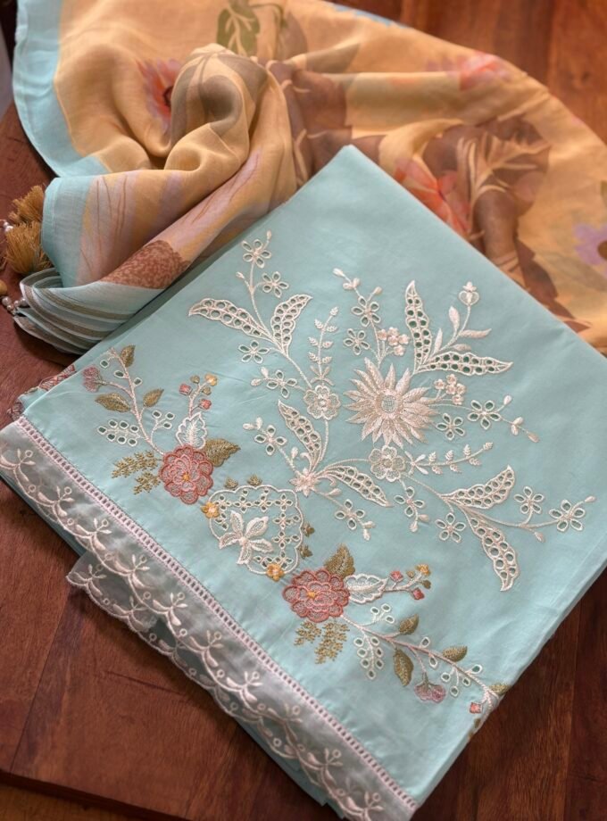 Embroidered Pure Cotton Designer Salwars by Ikhtirah