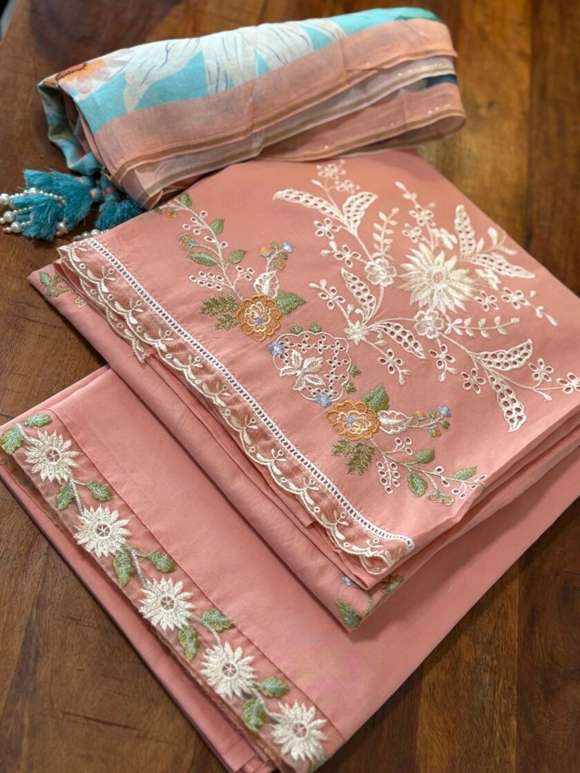 Embroidered Pure Cotton Designer Salwars by Ikhtirah - Image 2