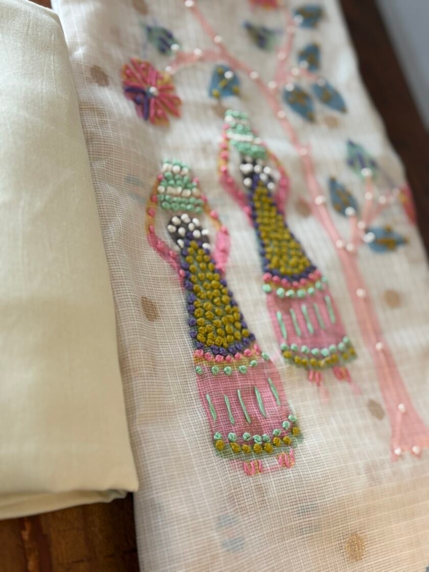 Hand Embroidered Kota Salwar by Ikhtirah - Image 8