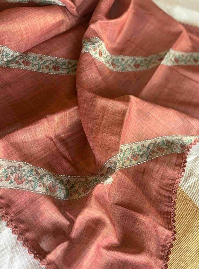 Hand Kantha worked Khadi Silk Salwar by Ikhtirah